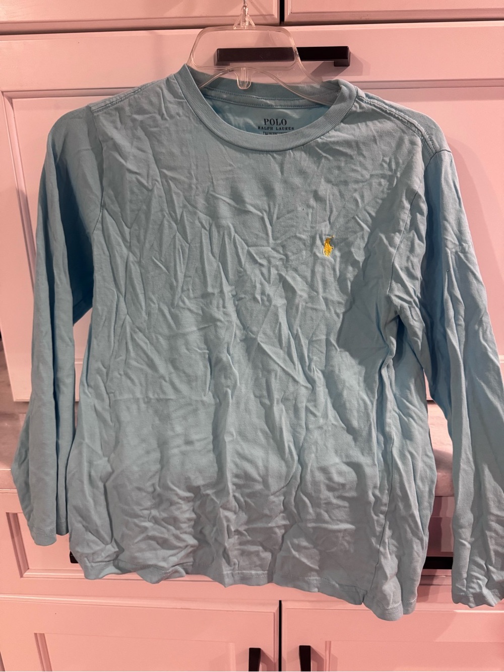 Polo by Ralph Lauren Kids Light Blue Long-Sleeve Tee with Yellow Pony